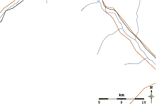 Roads and rivers around Eiffel Peak