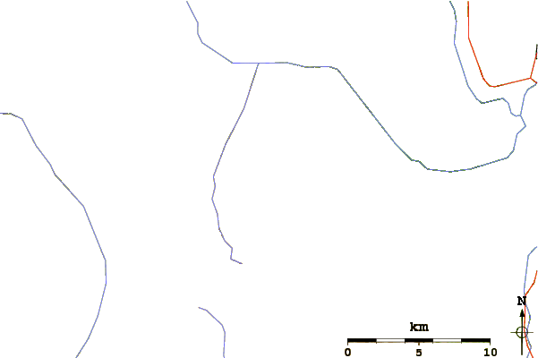 Roads and rivers around Eightmile Mountain