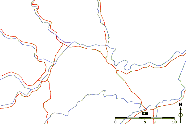 Roads and rivers around Eildon Hill