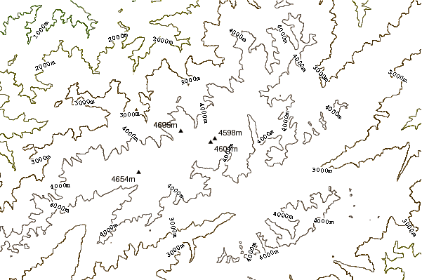 Mountain peaks around EL Buitre or Micanon