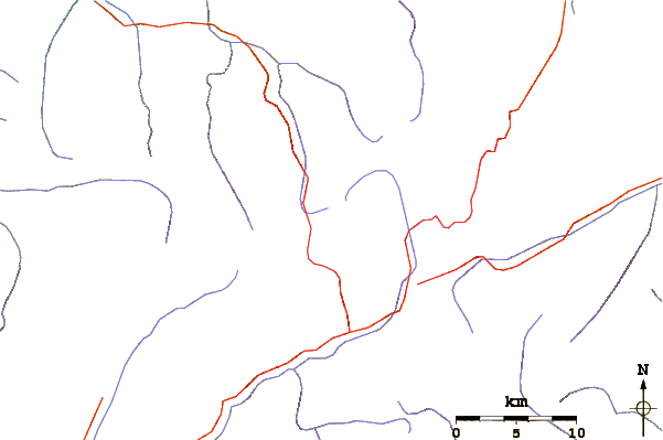 Roads and rivers around EL Buitre or Micanon