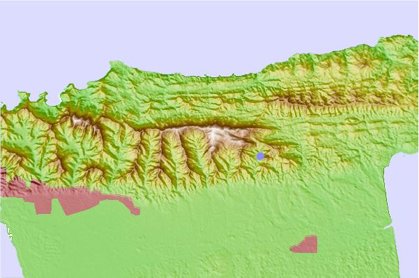 Surf breaks located close to El Cerro del Aripo