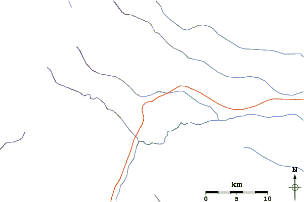 Roads and rivers around El Clavillo