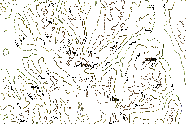 Mountain peaks around El Piveto Mountain