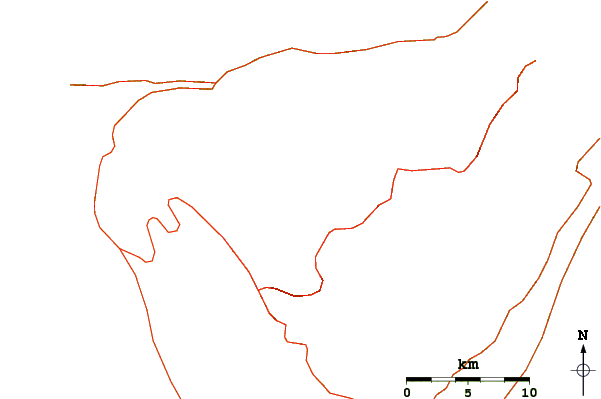 Roads and rivers around El Tiede Tenerife