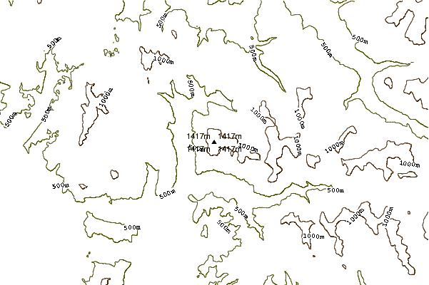 Mountain peaks around Eldon Peak