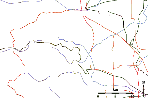 Roads and rivers around Eldorado Mountain