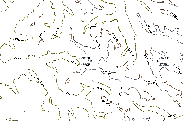 Mountain peaks around Eldorado Peak