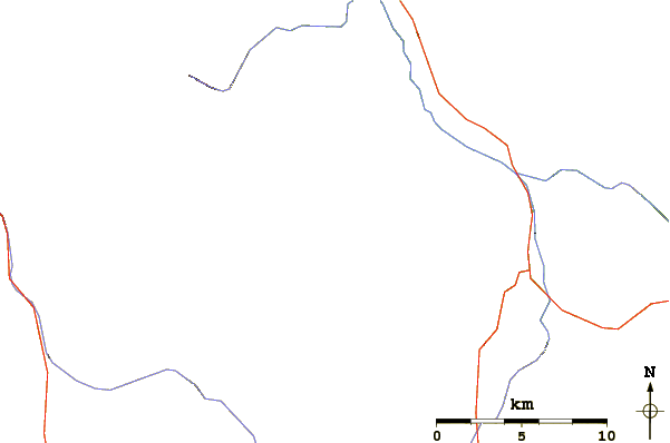 Roads and rivers around Electric Peak