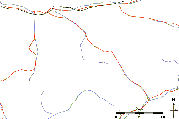 Roads and rivers around Elferkofel