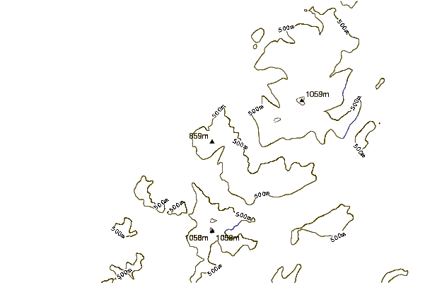 Mountain peaks around Elidir Fawr