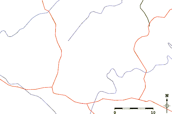 Roads and rivers around Elk Knob (Watauga County, North Carolina)