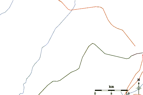 Roads and rivers around Elliott Knob