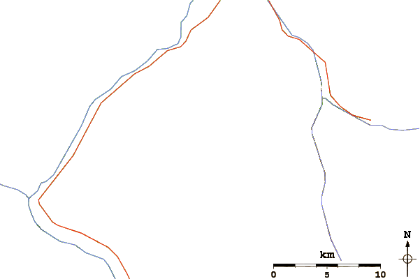 Roads and rivers around Emigrant Peak