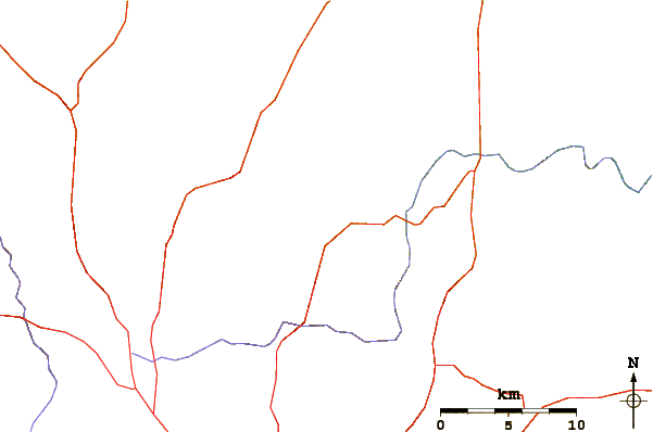 Roads and rivers around Enchanted Rock