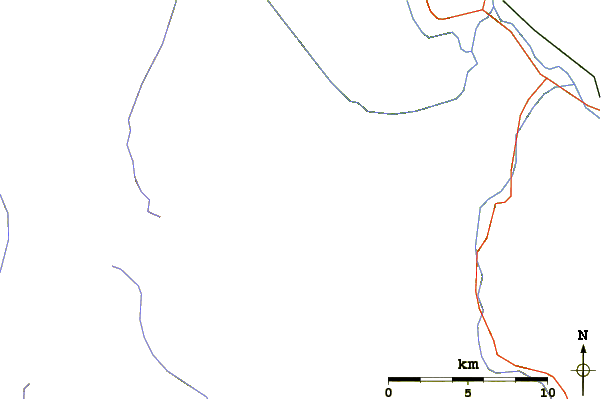 Roads and rivers around Enchantment Peak