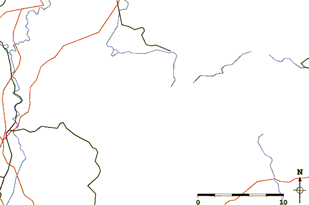 Roads and rivers around Entenbühl