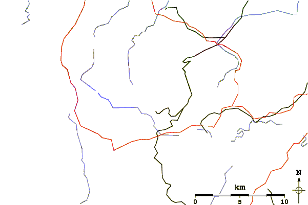Roads and rivers around Erdbeerkopf