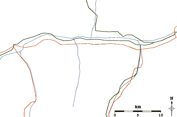 Roads and rivers around Ergischhorn