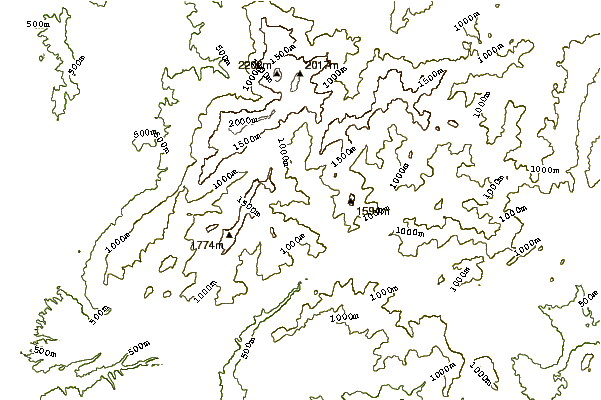 Mountain peaks around Erimanthos