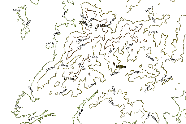 Mountain peaks around Erymanthos