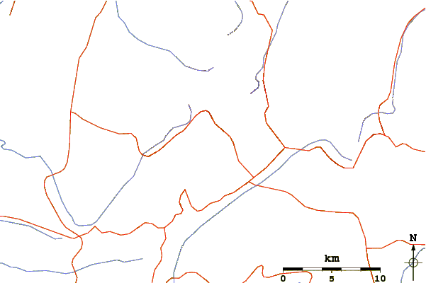 Roads and rivers around Erymanthos