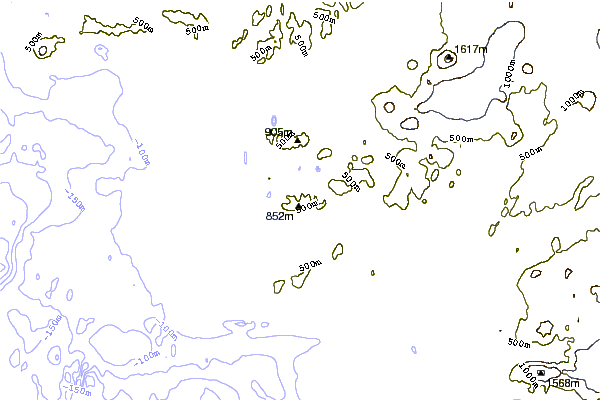 Mountain peaks around Esjan