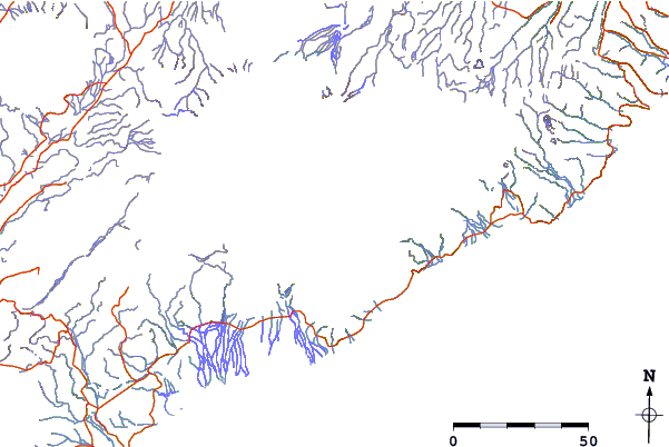 Roads and rivers around Esjufjöll or Esjufjoll