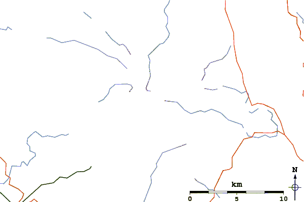 Roads and rivers around Esk Pike
