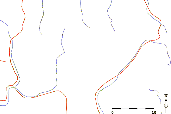 Roads and rivers around Espadas Peak