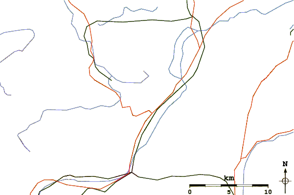 Roads and rivers around Ettaler Mandl