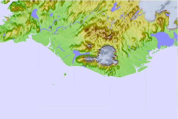 Surf breaks located close to Eyjafjallajökull or Eyjafjallajoekull