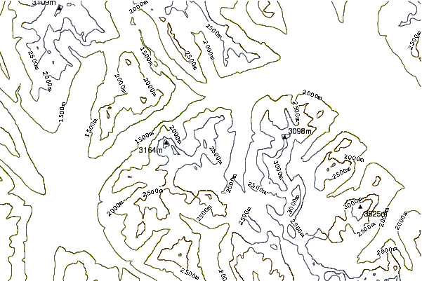 Mountain peaks around Fairview Mountain