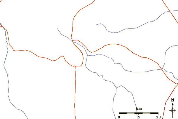 Roads and rivers around Fajada Butte