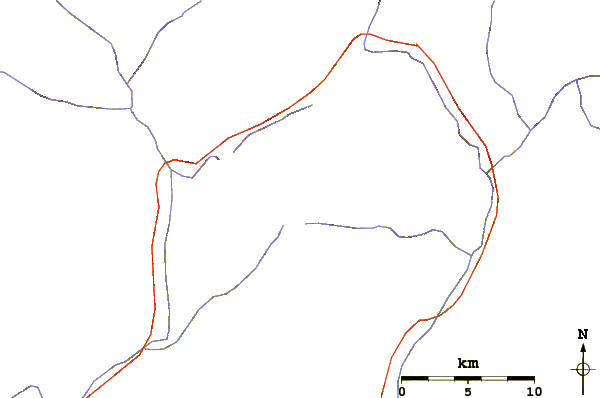 Roads and rivers around Falak Sher