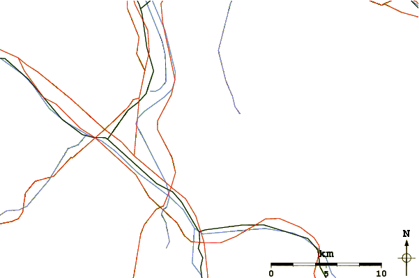 Roads and rivers around Falknis