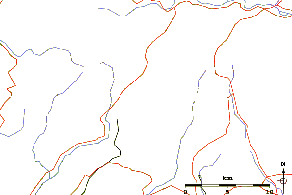 Roads and rivers around Fan Fraith