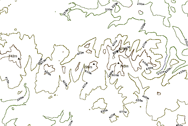 Mountain peaks around Fan Frynych