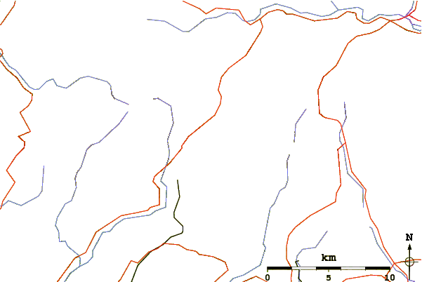 Roads and rivers around Fan Gyhirych