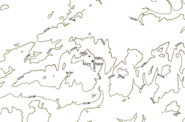 Mountain peaks around Fan Hir