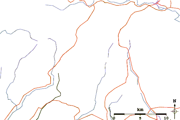 Roads and rivers around Fan Nedd