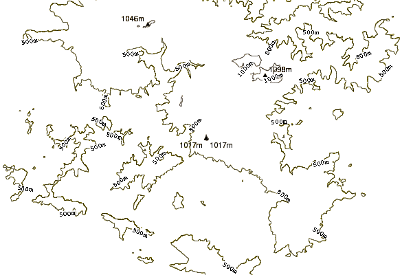 Mountain peaks around Fanno Peak