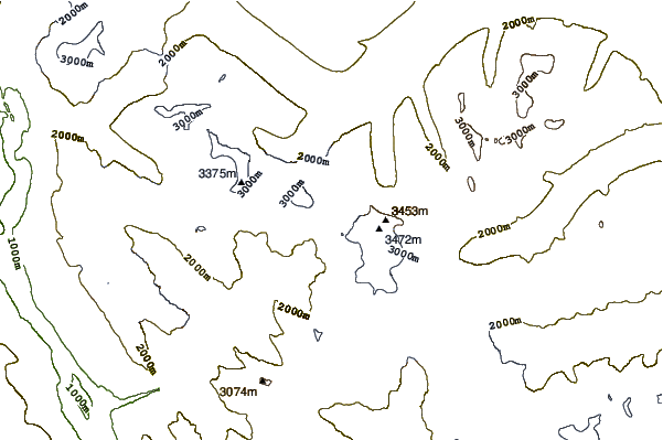 Mountain peaks around Farbus Mountain