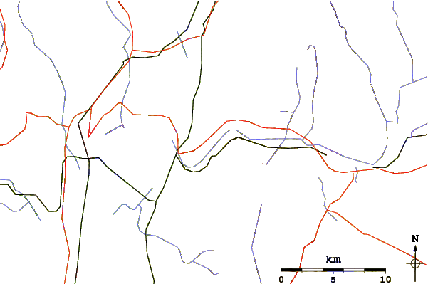 Roads and rivers around Farley Ledges