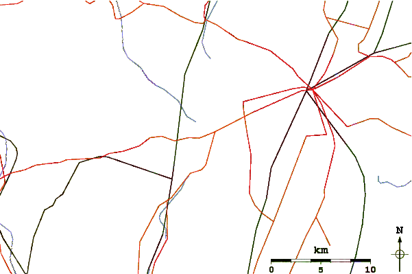 Roads and rivers around Farmington Mountain