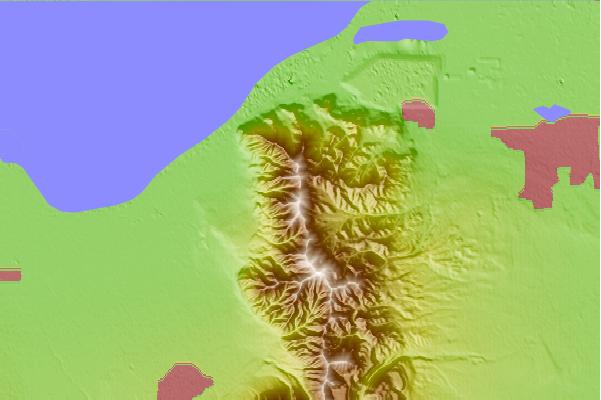 Surf breaks located close to Farnsworth Peak