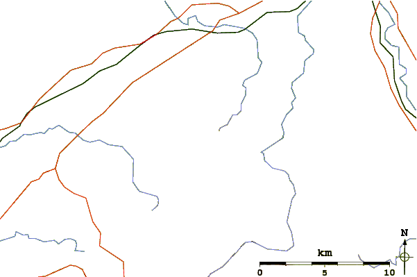 Roads and rivers around Faulds Brow