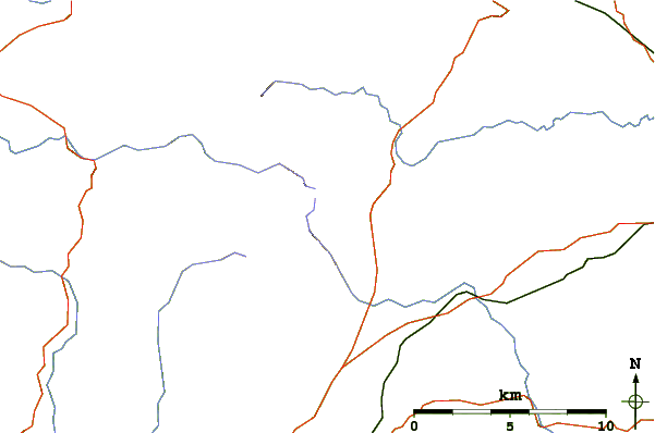 Roads and rivers around Fauscoum