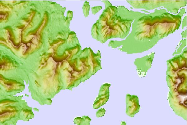 Surf breaks located close to Favor Peak