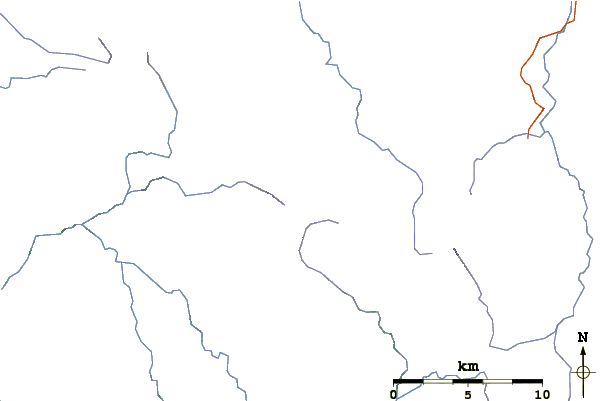 Roads and rivers around Federation Peak